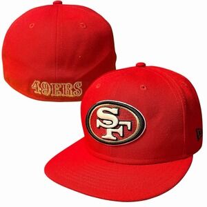 New Era Basic 59FIFTY Fitted Cap 7 1/8 San Francisco 49ers NFL Red Hat Flat Bill